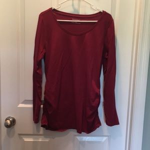 Long sleeve maternity shirt.